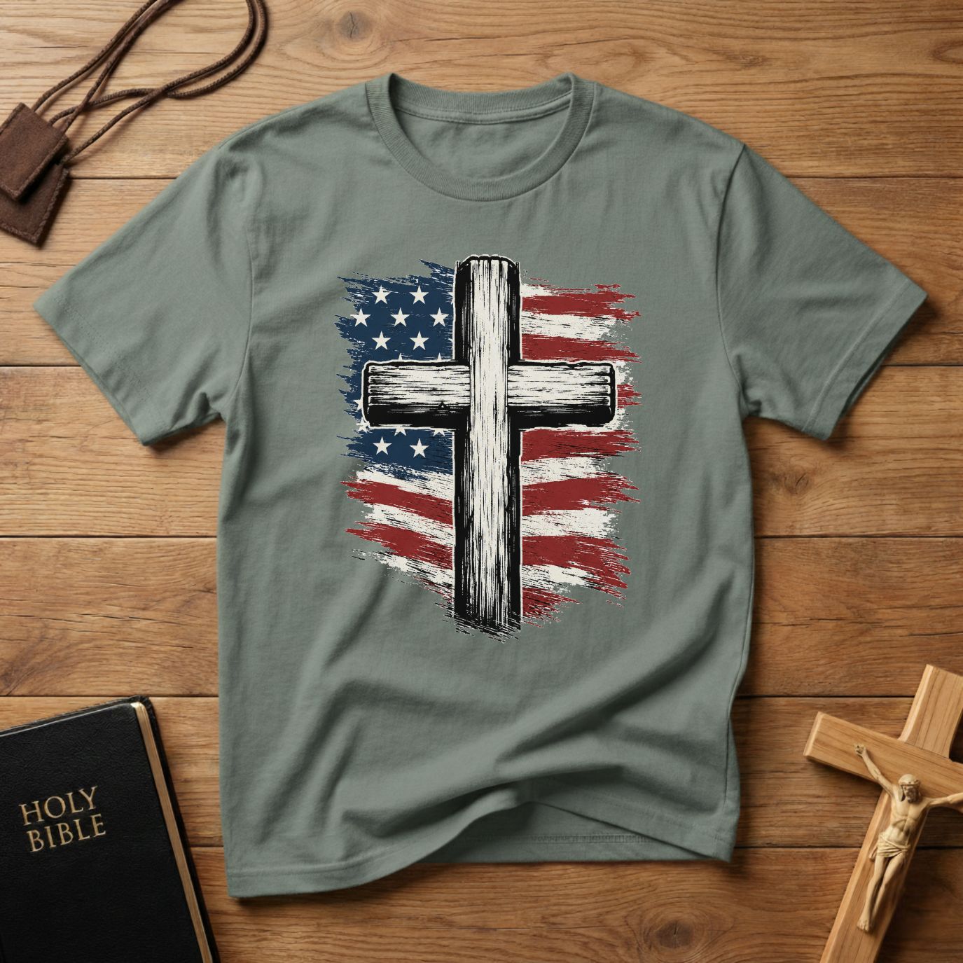 American Flag Cross T-Shirt