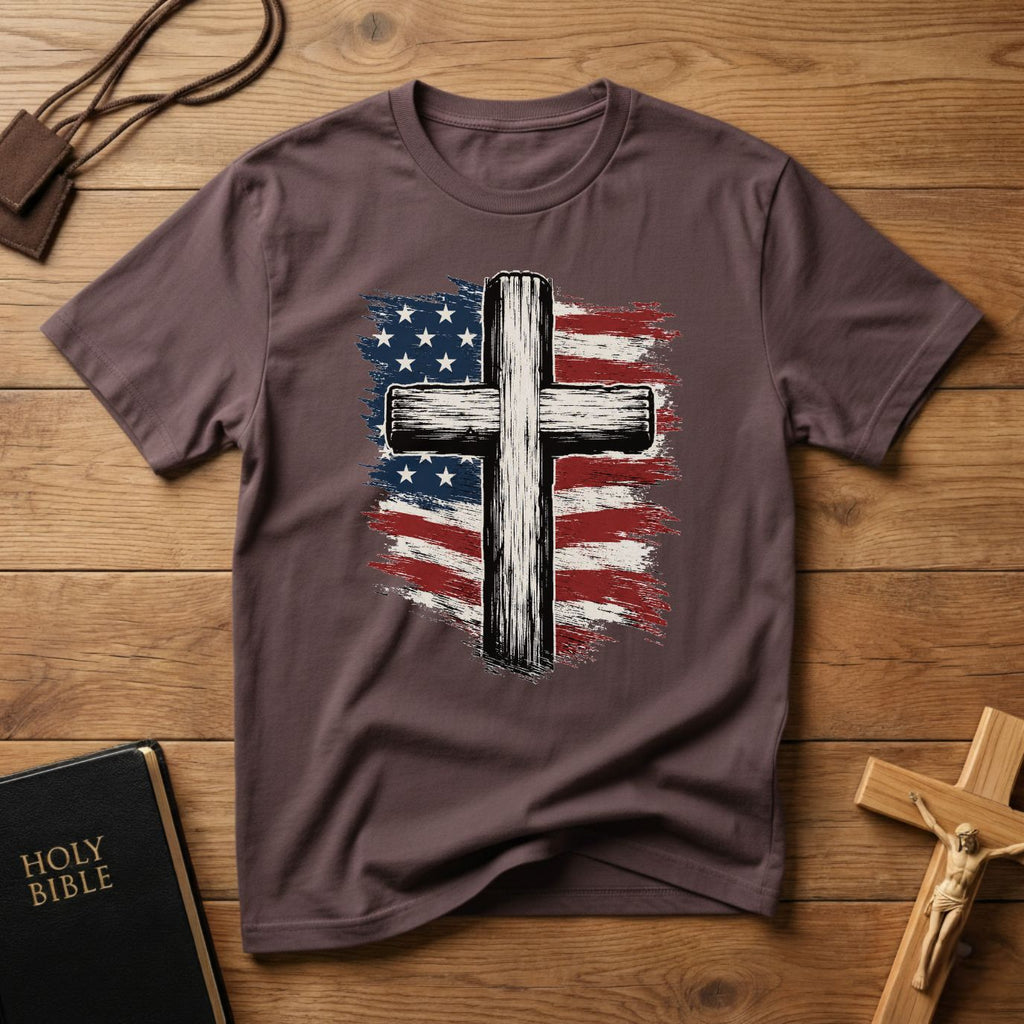 American Flag Cross T-Shirt