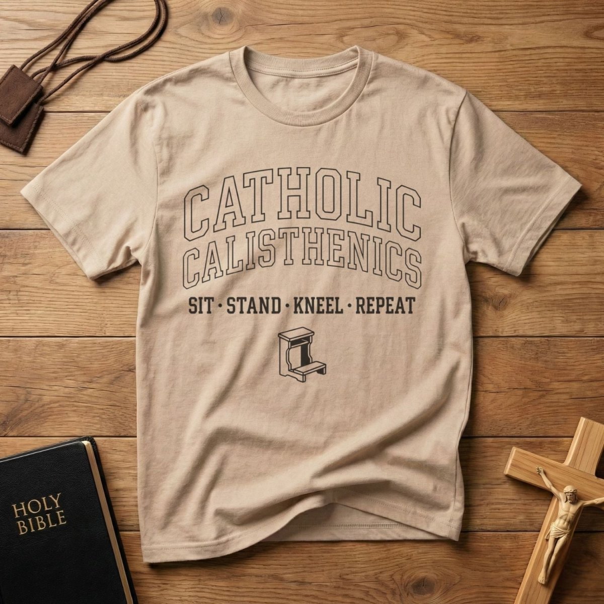 Catholic Calisthenics T-Shirt - Tees to the Kingdom