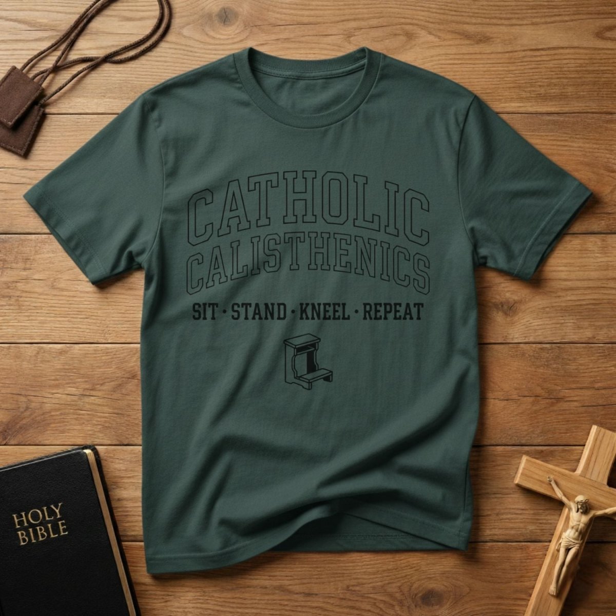 Catholic Calisthenics T-Shirt - Tees to the Kingdom