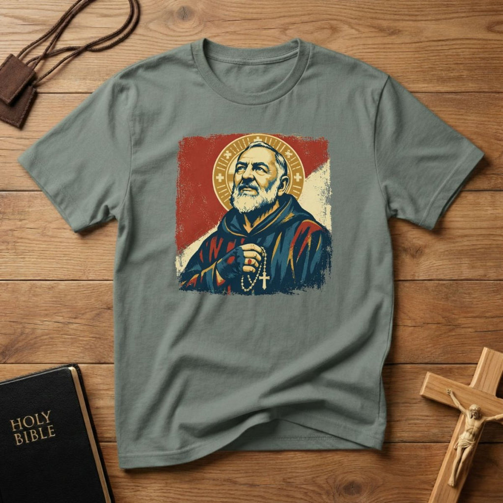 Padre Pio Portrait T-Shirt