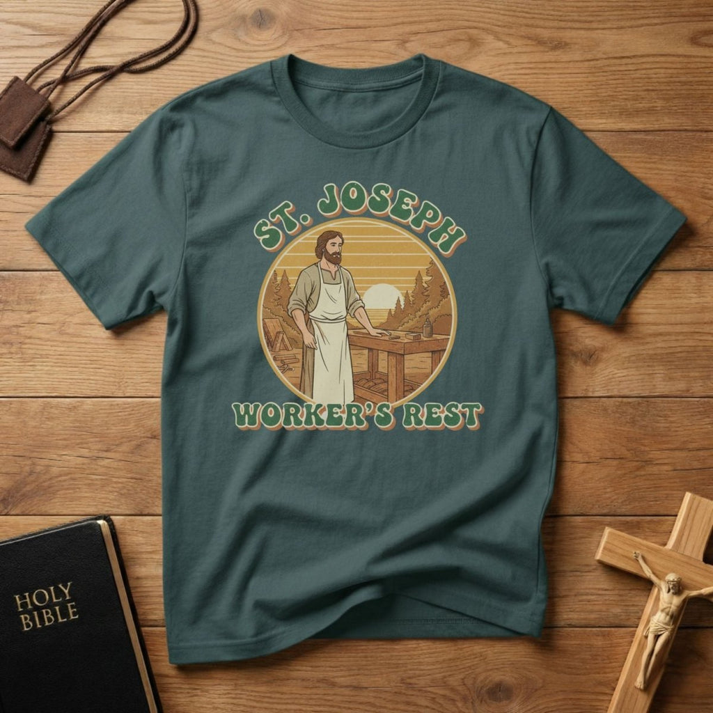 St. Joseph “Worker’s Rest” T-Shirt - Tees to the Kingdom