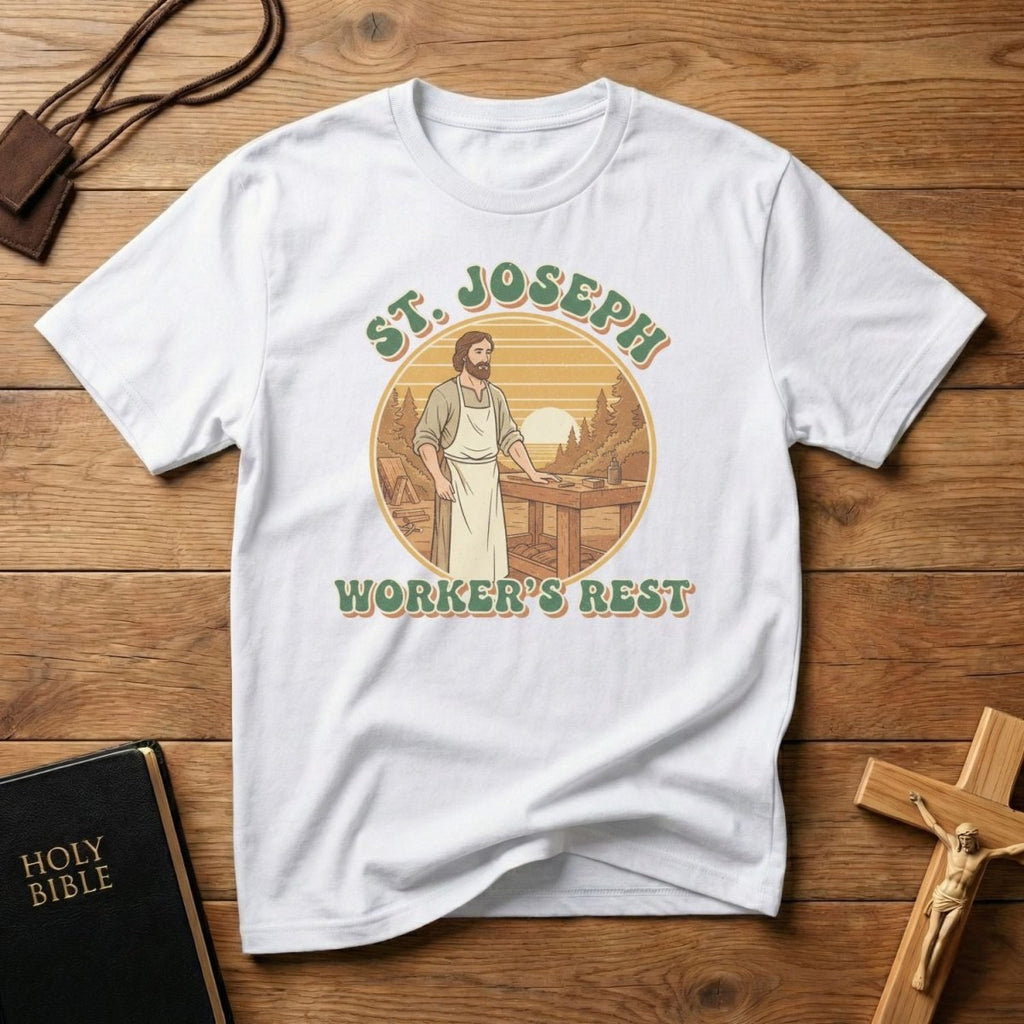 St. Joseph “Worker’s Rest” T-Shirt - Tees to the Kingdom