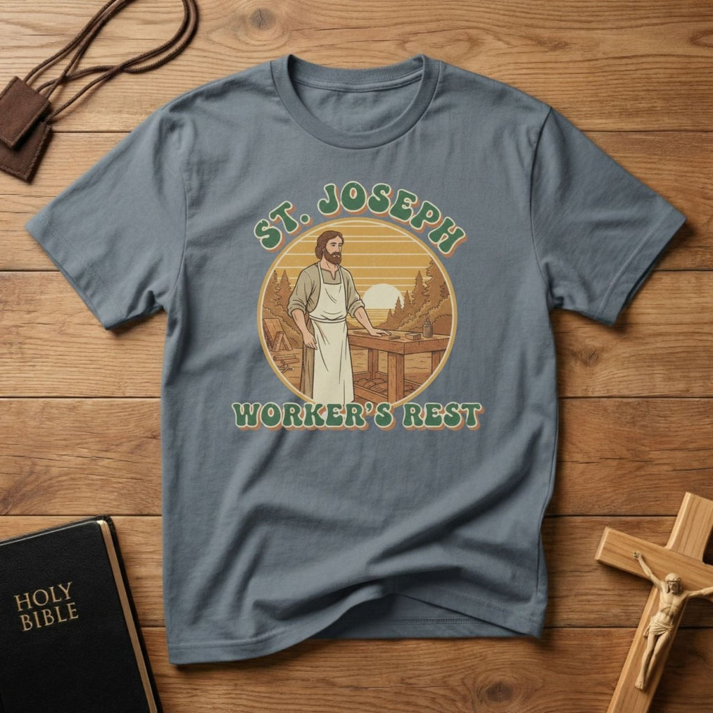 St. Joseph “Worker’s Rest” T-Shirt - Tees to the Kingdom